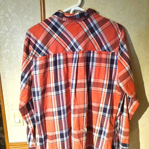 WindRiver Pink Plaid Button Down Top - Picture 2 of 3